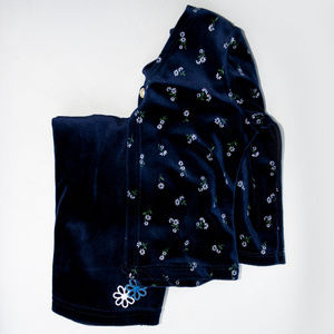 Girls Blue Velvet Outfit